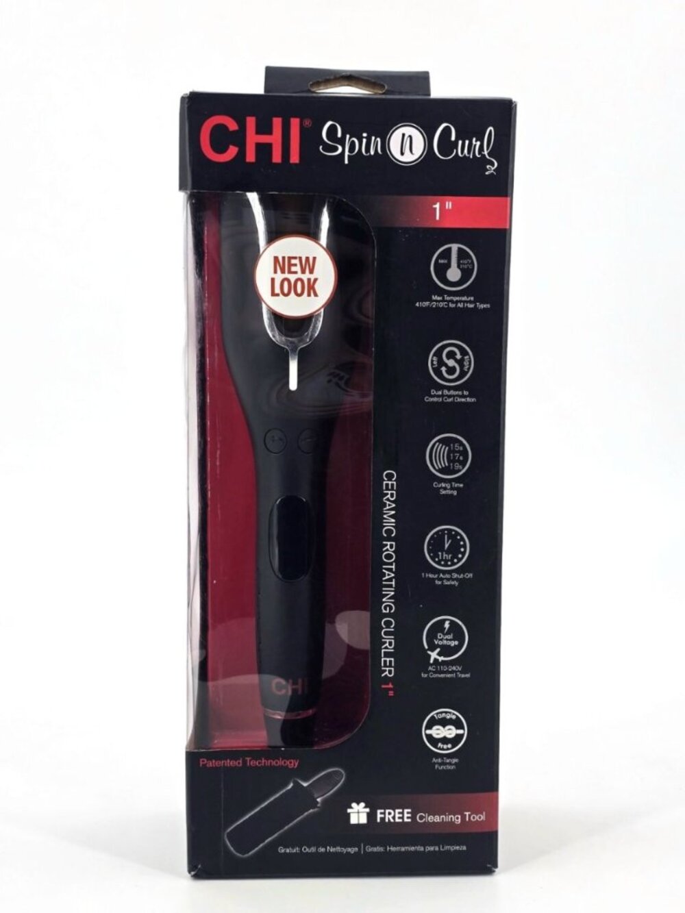 CHI Spin N Curl 1″ Ceramic Rotating Curling Iron Black